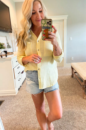 Gorgeous in Yellow Button Up