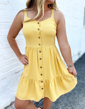 Imagine This Yellow Ruffle Dress