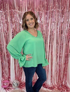 My Go To Green Blouse