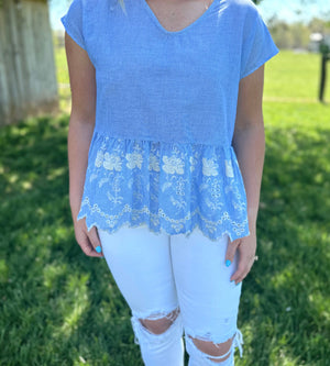 Feel The Breeze Chambray Top