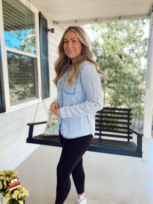 Perfect Fit Light Chambray Top
