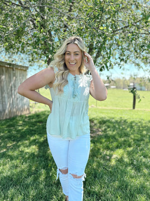 Obsessing Over You Crochet Lace Top