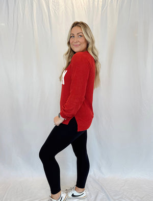 Simply Southern Red Merry Crewneck