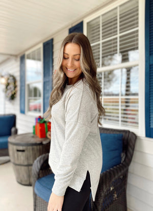 Heather Grey Varsity Sweatshirt
