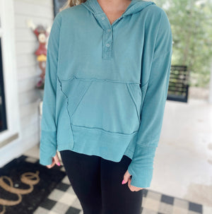 Teal The End Of Time French Terry Hoodie