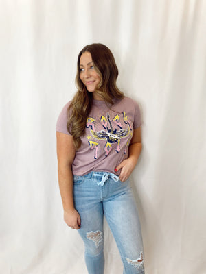Rock And Roll Plum Graphic Tee