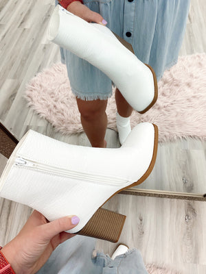 Made For Walking White Booties
