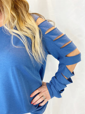 Cut To The Chase Blue Top