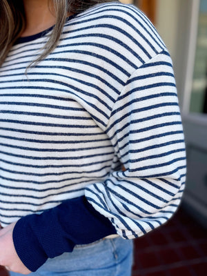 New Day Striped Knit Top