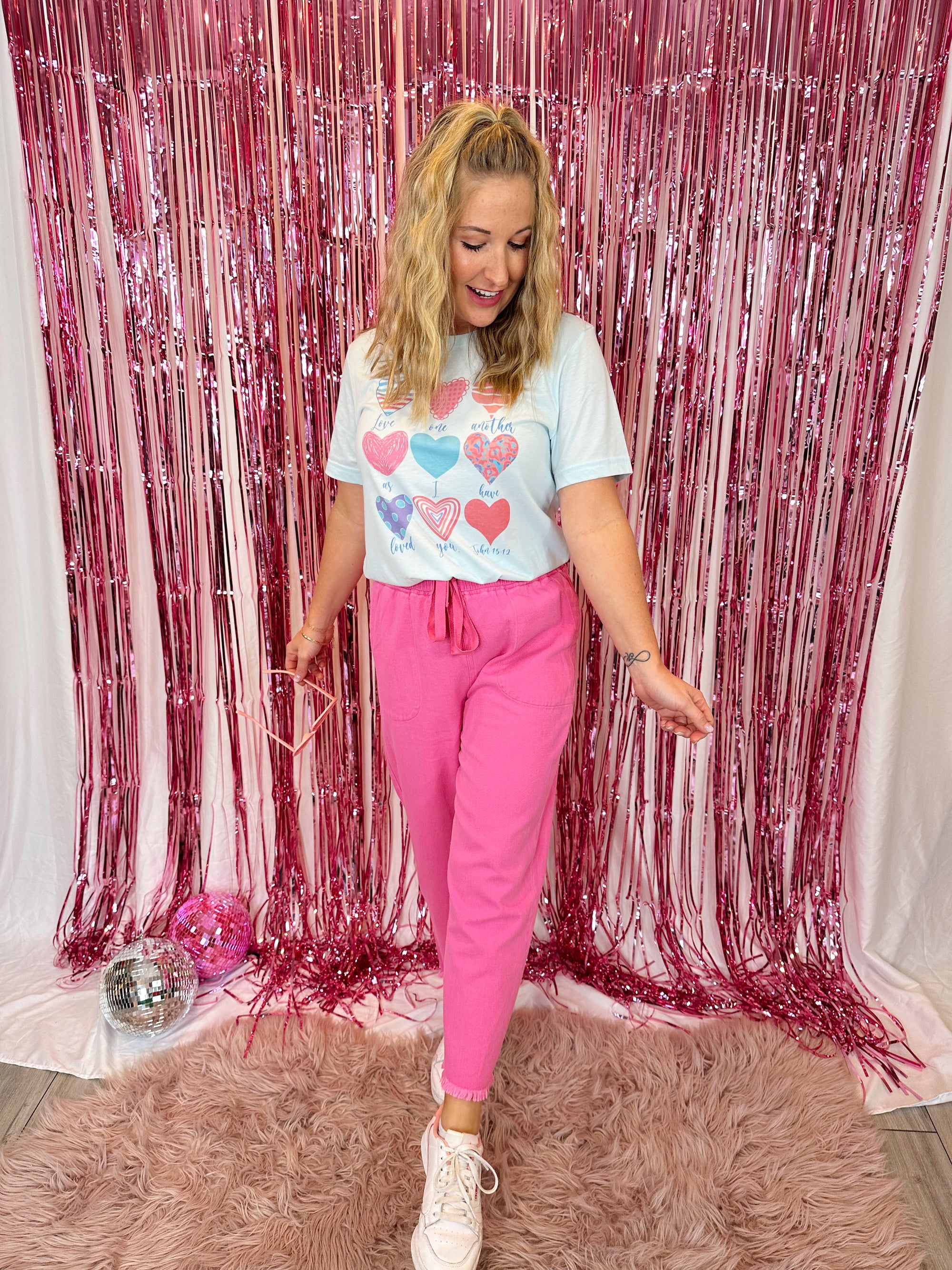 Bubblegum Pink Drawstring Pants