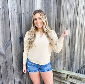Taupe Of The Line Top