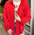Afterglow Red Knit Shacket