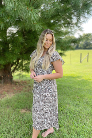 One and Only Animal Print Maxi Dress