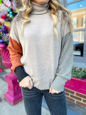 For Life Cozy Colorblock Sweater