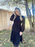 Stella Black Smocked Midi Dress