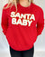 Simply Southern Santa Baby Chenille Patch Sweatshirt
