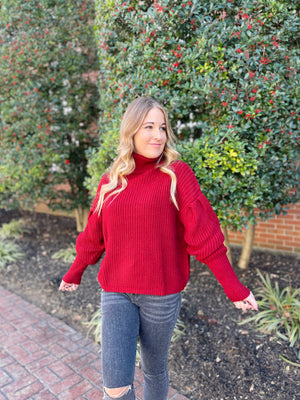 Out Of Sight Deep Red Sweater
