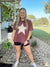 Washed Burgundy Star Top